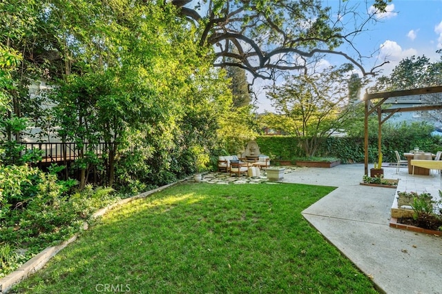 view of yard with a patio