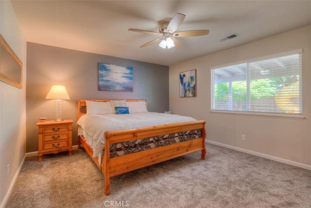 324 Crater Lake Dr, Chico, CA 95973 - bedroom featuring carpet floors, baseboards, and a ceiling fan