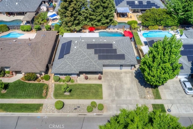 324 Crater Lake Dr, Chico, CA 95973 - aerial view of property and surrounding area with a pool