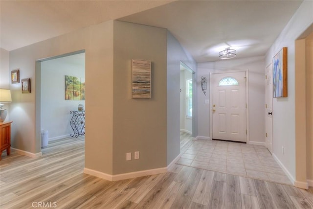 324 Crater Lake Dr, Chico, CA 95973 - entryway featuring light wood-type flooring and baseboards