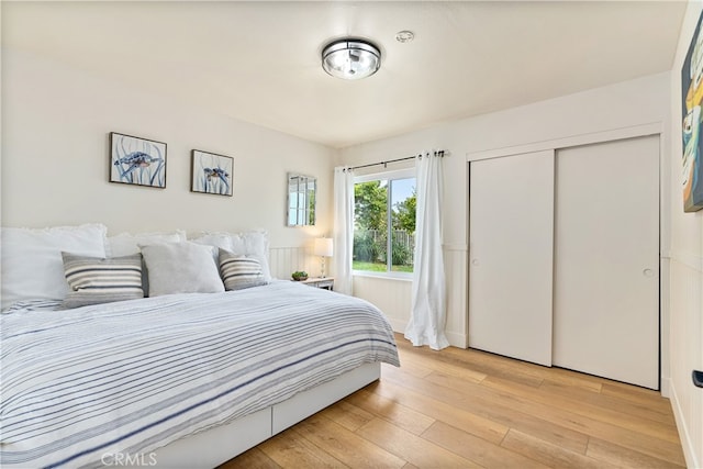 249 Calle Empalme, San Clemente, CA 92672 - bedroom featuring light wood-type flooring and a closet