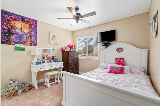11149 Liverpool Ln, Riverside, CA 92503 - bedroom with light colored carpet, baseboards, and a ceiling fan