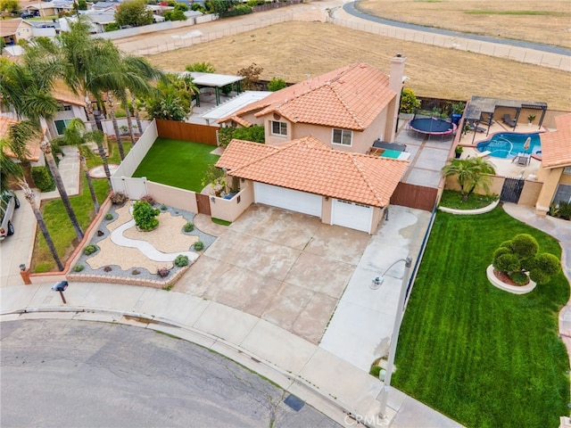 11149 Liverpool Ln, Riverside, CA 92503 - aerial view of property and surrounding area featuring a pool area