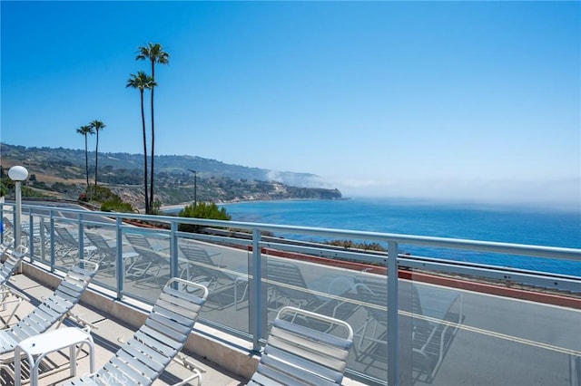 32735 Seagate Dr Unit 304-D, Rancho Palos Verdes, CA 90275 - balcony featuring a water and mountain view
