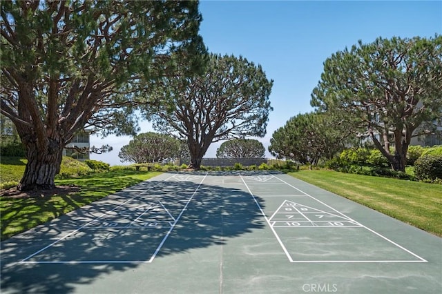 32735 Seagate Dr Unit 304-D, Rancho Palos Verdes, CA 90275 - view of home's community with shuffleboard and a lawn