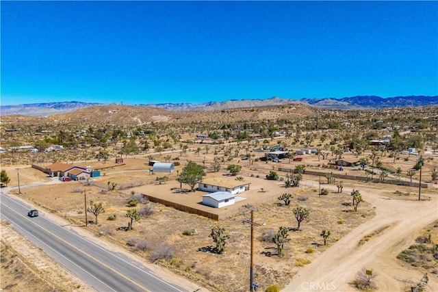 57330 Old Haggard Rd, Yucca Valley, CA 92284 - aerial view of sparsely populated area with a mountainous background and a desert landscape