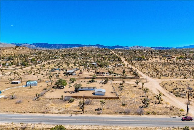 57330 Old Haggard Rd, Yucca Valley, CA 92284 - aerial view of sparsely populated area featuring a mountainous background and a desert landscape