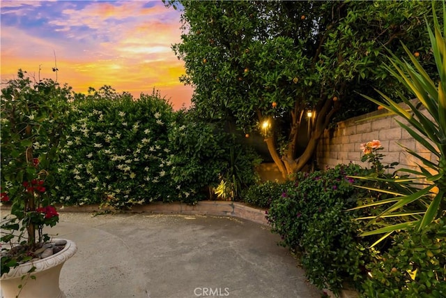 7936 Laramie Ave, Winnetka, CA 91306 - patio terrace at dusk with a patio and a fenced backyard