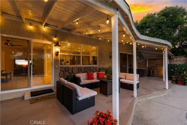 7936 Laramie Ave, Winnetka, CA 91306 - view of patio / terrace featuring an outdoor living space