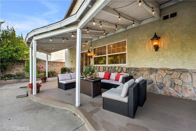 7936 Laramie Ave, Winnetka, CA 91306 - view of patio featuring an outdoor hangout area