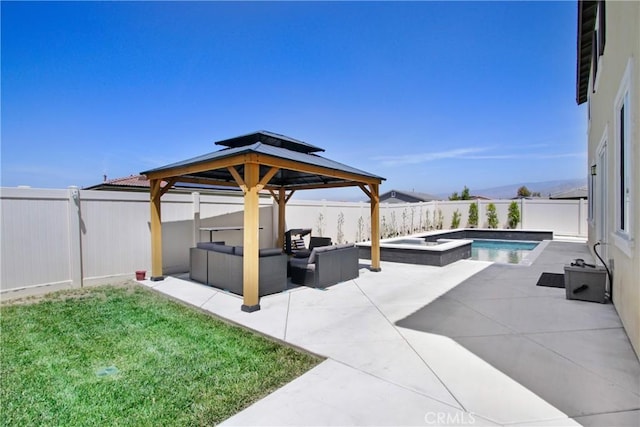 1212 Venice Ave, Mentone, CA 92359 - view of patio with a gazebo and an outdoor living space
