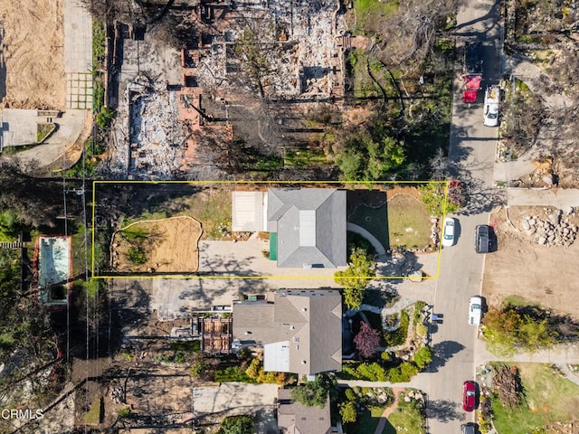 2577 Boulder Rd, Altadena, CA 91001 - aerial view of property's location featuring property parcel outlined