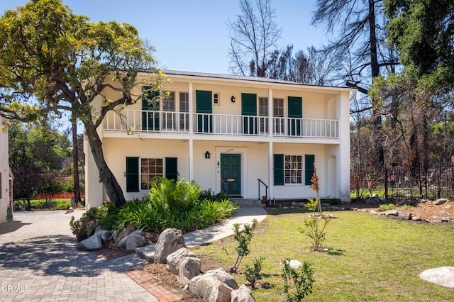 2577 Boulder Rd, Altadena, CA 91001 - view of front of property with a balcony and stucco siding