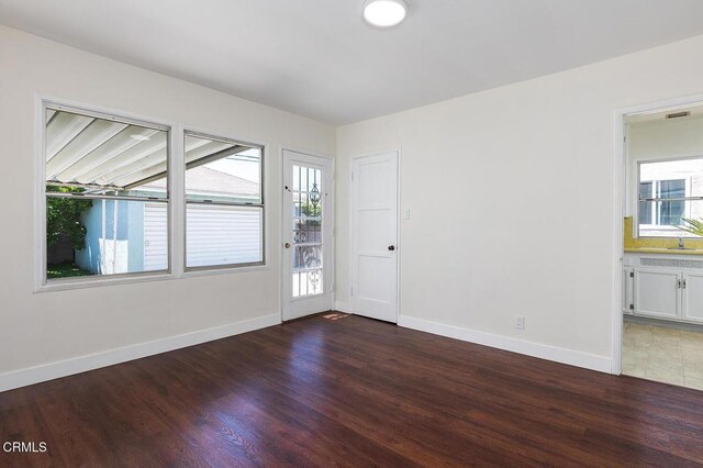 2327 Roscommon Ave, Monterey Park, CA 91754 - empty room with wood finished floors and baseboards
