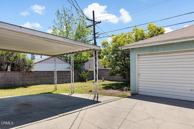 2327 Roscommon Ave, Monterey Park, CA 91754 - view of patio / terrace with a garage