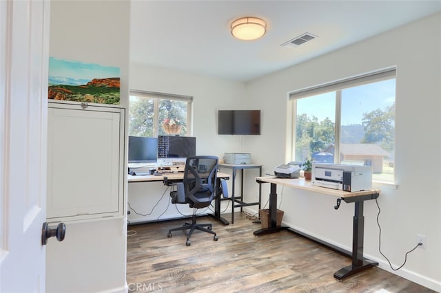 6097 Sherlock Rd, Midpines, CA 95345 - office space with wood finished floors, healthy amount of natural light, and baseboards