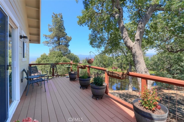 6097 Sherlock Rd, Midpines, CA 95345 - view of wooden terrace