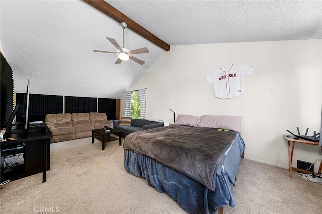 7206 Mimosa Dr, Carlsbad, CA 92011 - carpeted bedroom featuring a textured ceiling and ceiling fan
