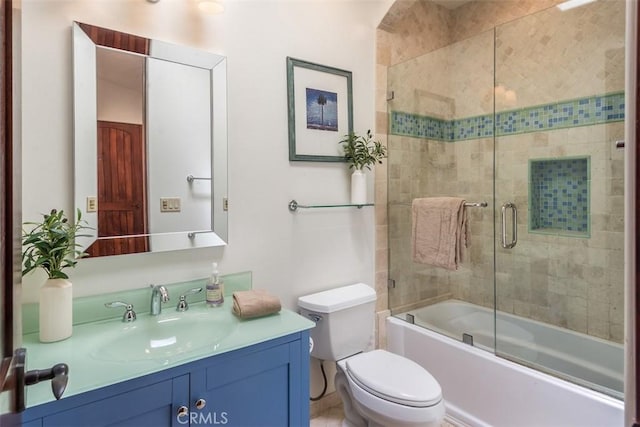 3904 Via Cardelina, Palos Verdes Estates, CA 90274 - bathroom featuring vanity, toilet, and combined bath / shower with glass door