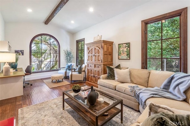 3904 Via Cardelina, Palos Verdes Estates, CA 90274 - living area with wood finished floors, recessed lighting, and baseboards
