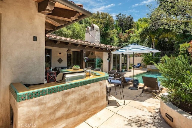 3904 Via Cardelina, Palos Verdes Estates, CA 90274 - view of patio featuring area for grilling and fence