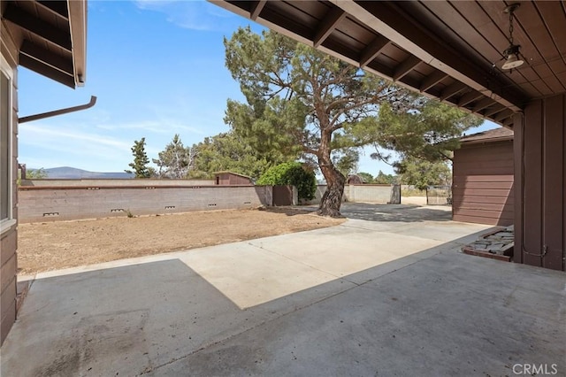 18333 Lancaster Rd, Lancaster, CA 93536 - view of patio / terrace featuring a fenced backyard and a mountain view
