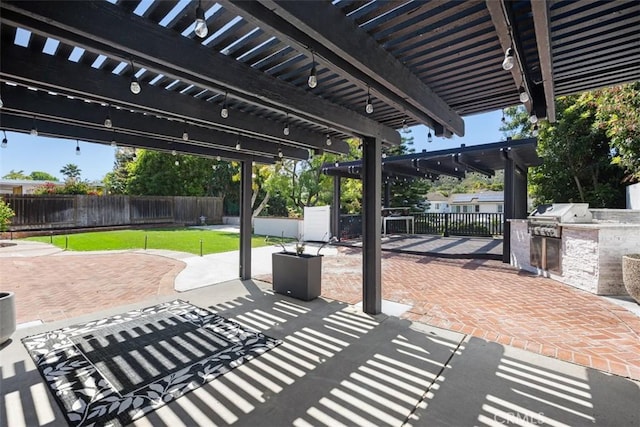 25232 Grissom Rd, Laguna Hills, CA 92653 - view of patio / terrace featuring a pergola and area for grilling