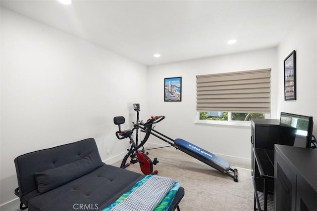 25232 Grissom Rd, Laguna Hills, CA 92653 - workout area with carpet floors, recessed lighting, and baseboards