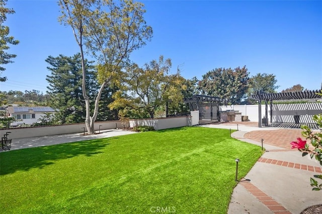 25232 Grissom Rd, Laguna Hills, CA 92653 - view of yard with a pergola and a patio