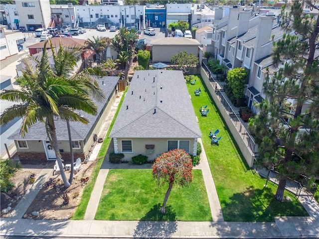 aerial view of residential area