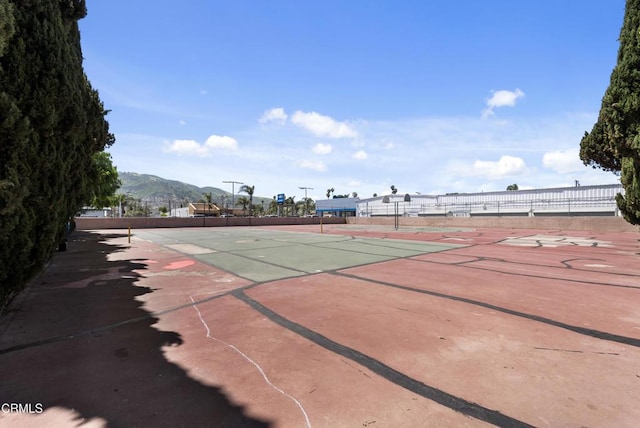 126 E Ventura St Unit F, Santa Paula, CA 93060 - view of tennis court with a mountain view