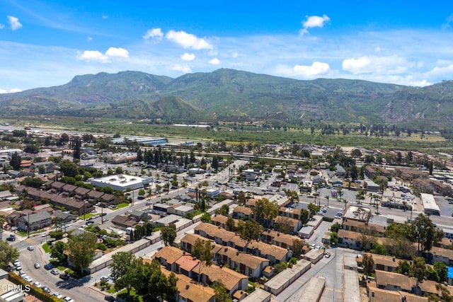 126 E Ventura St Unit F, Santa Paula, CA 93060 - aerial view of property's location featuring a mountainous background and nearby suburban area