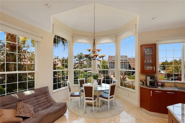 24182 Torena Cir, Mission Viejo, CA 92691 - sunroom with healthy amount of natural light and a sink