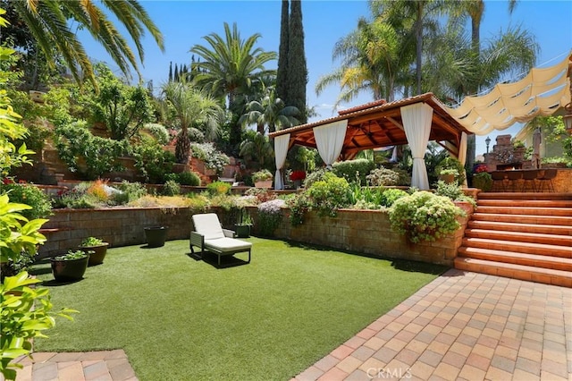 24182 Torena Cir, Mission Viejo, CA 92691 - view of yard featuring a gazebo and a patio area