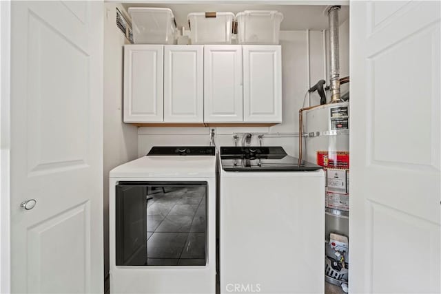 19439 Oak Crossing Rd, Newhall, CA 91321 - laundry area with cabinet space, independent washer and dryer, and secured water heater