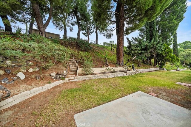 19439 Oak Crossing Rd, Newhall, CA 91321 - view of green lawn featuring a patio area
