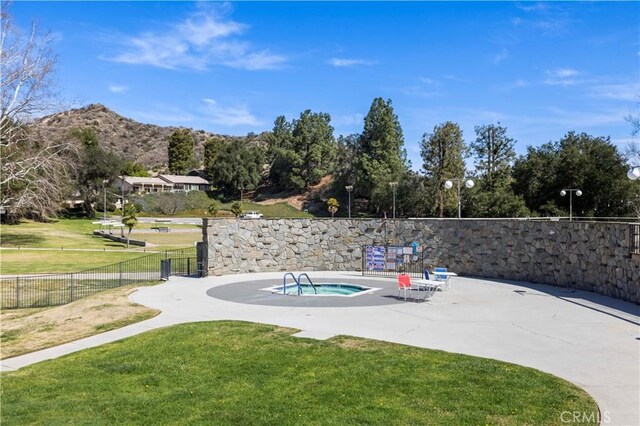 19439 Oak Crossing Rd, Newhall, CA 91321 - view of property's community featuring a mountain view and a patio area
