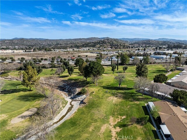 19439 Oak Crossing Rd, Newhall, CA 91321 - aerial view of property's location with a golf course, nearby suburban area, and a mountain backdrop