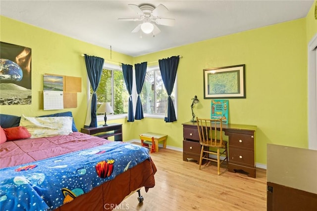297 Connors Ave, Chico, CA 95926 - bedroom featuring wood finished floors, baseboards, and ceiling fan