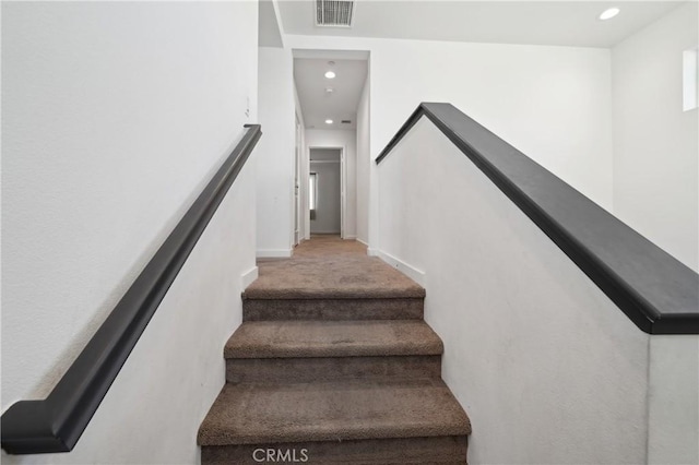 36927 Arezzo Ct, Beaumont, CA 92223 - staircase featuring recessed lighting and carpet