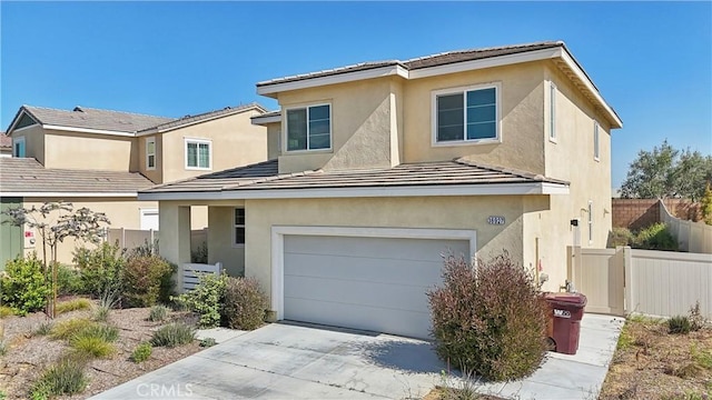 36927 Arezzo Ct, Beaumont, CA 92223 - traditional-style house with a garage, fence, driveway, and stucco siding