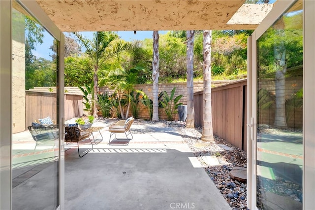 417 Via Presa, San Clemente, CA 92672 - view of patio featuring a fenced backyard
