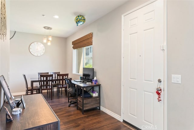 27435 Larabee Ct Unit 2, Murrieta, CA 92562 - office space featuring dark wood-style floors, baseboards, and recessed lighting