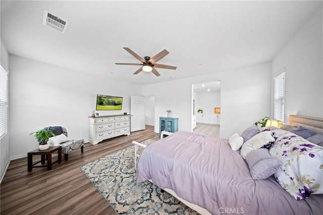 2569 Pasture Gln, Escondido, CA 92029 - bedroom with wood finished floors, baseboards, and ceiling fan