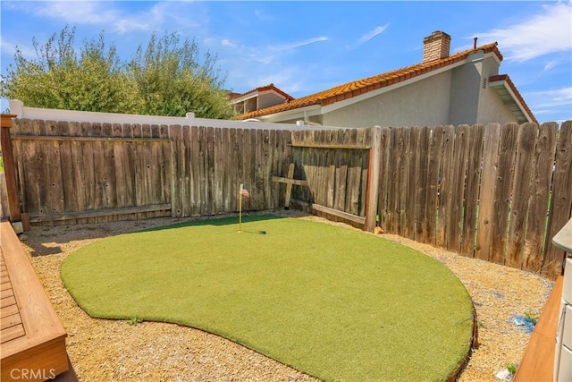 904 Torrey Pines Dr, Paso Robles, CA 93446 - fenced backyard with a putting area