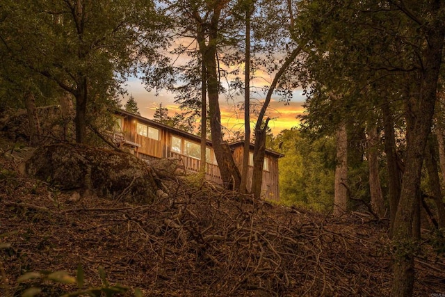 21932 Crestline Rd, Palomar Mountain, CA 92060 - view of property exterior at dusk