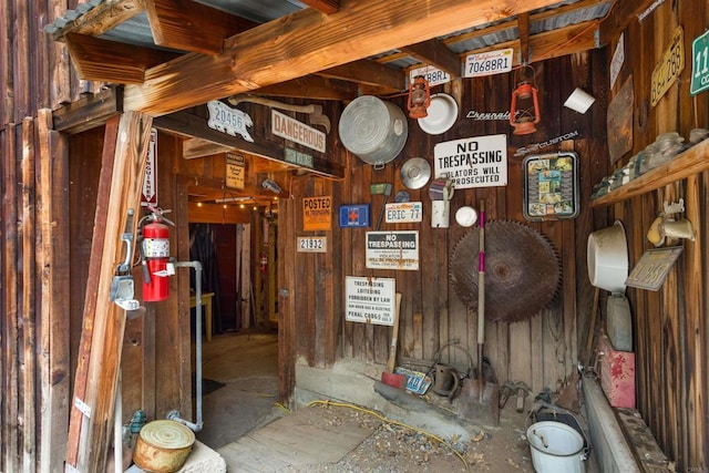 21932 Crestline Rd, Palomar Mountain, CA 92060 - interior space with wooden walls