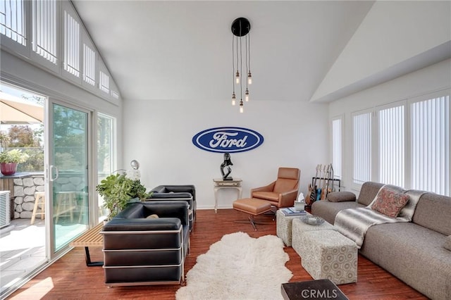 25552 Paseo La Vis Unit 20, Laguna Niguel, CA 92677 - living area with wood finished floors and high vaulted ceiling
