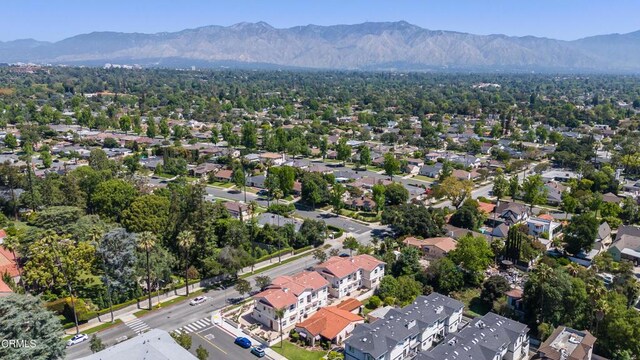 300 E Alhambra Rd Unit D, Alhambra, CA 91801 - aerial perspective of suburban area featuring a mountain backdrop