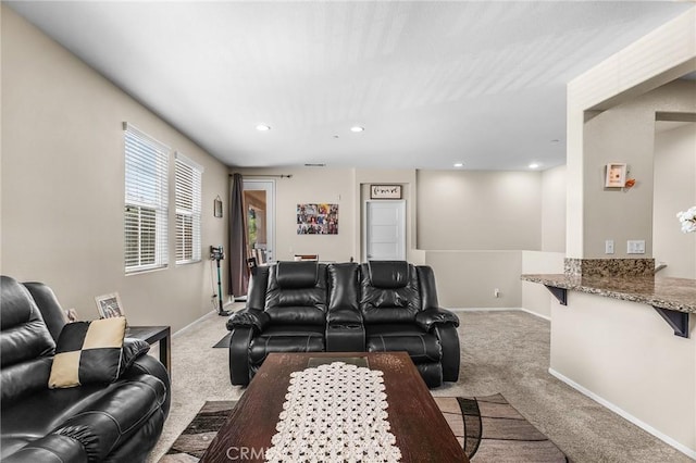 28116 Calle Lumina, Temecula, CA 92592 - cinema room featuring light colored carpet, baseboards, and recessed lighting